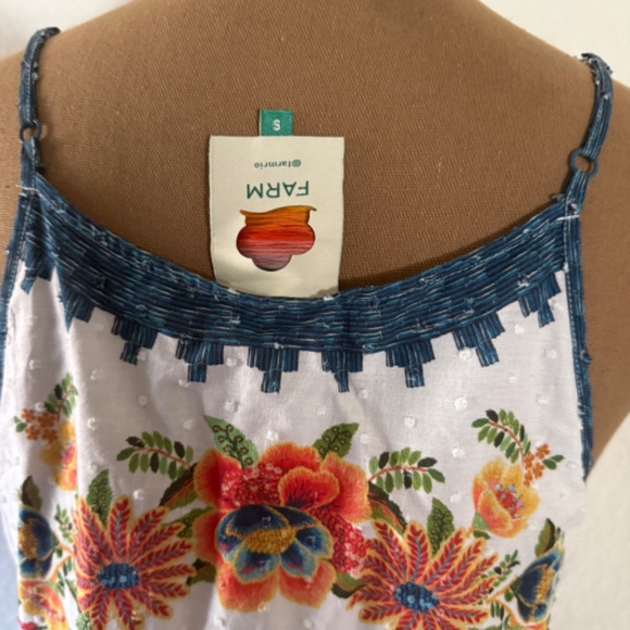 FARM RIO Off-White Delicate Garden Midi Dress Size Small - Picture 8 of 16